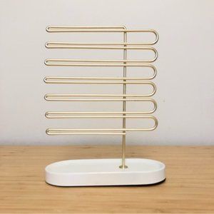 White/Gold Jewelry Organizer